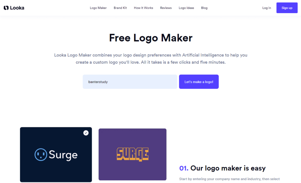 looka Ai logo design tutorial